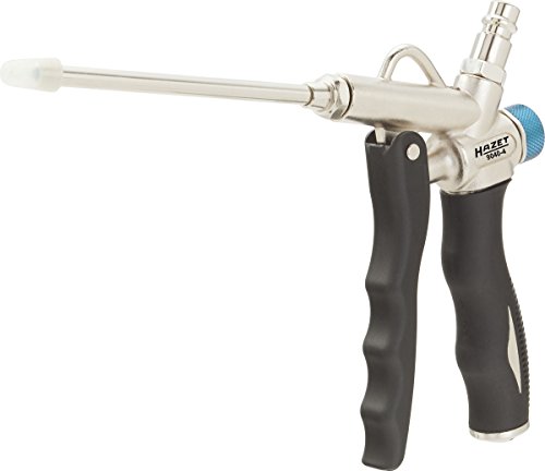 HAZET 2-Wege Ausblaspistole (Luftanschluss an Kopf oder Griff, mit stufenlosem Druckregulator, austauschbare Düsen, robustes Aluminiumgehäuse) 9040-4 - 7