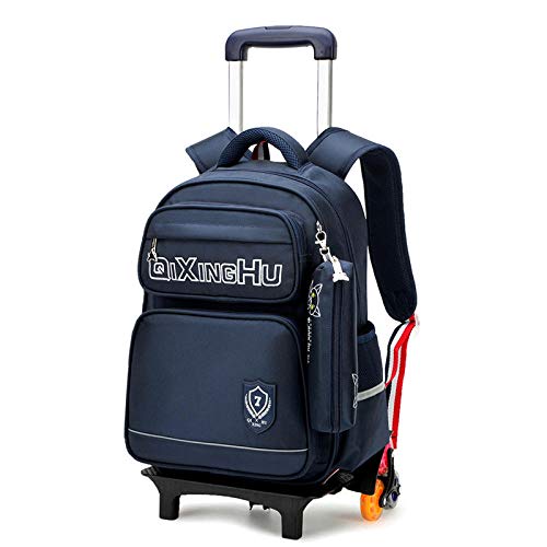 Preisvergleich Produktbild QFYD FDEYL Schultrolley schultaschen Schulrucksack,Trolley für Grundschulkinder, dreirädrige Schultertasche mit Stufenreduzierung, Klasse 3-6, Quan Baolan,Trolley Schulranzen