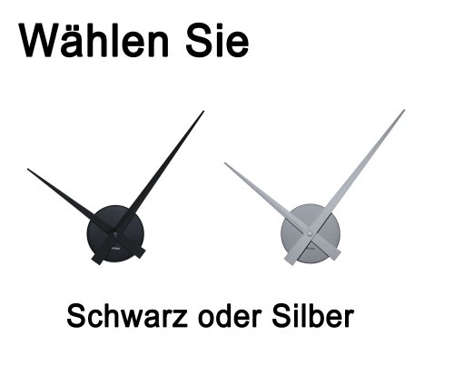 Graz Design 800236_BK_070 Wandtattoo Uhr mit Uhrwerk Wanduhr modern Skyline Dsseldorf mit typischen Bauwerken Deko fr Wohnzimmer (Uhr Schwarz/Aufkleber Schwarz) - 6