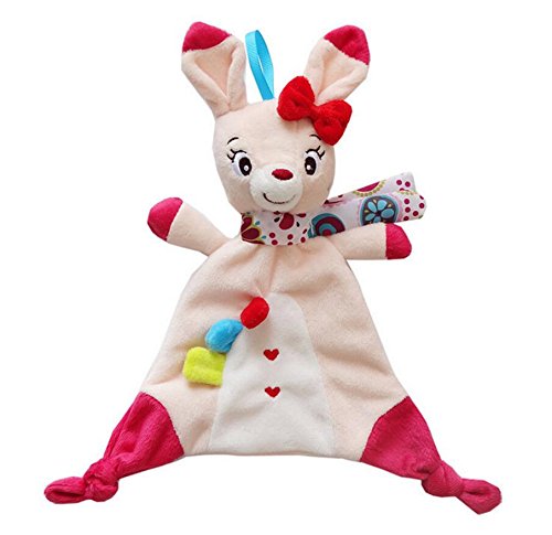 Preisvergleich Produktbild JOJOmay Babys exquisites Komfortspielzeug Plüsch Kaninchen Tröster Decke weiche niedliche Handtuch Baby Handpuppe Spielzeug (Beige)