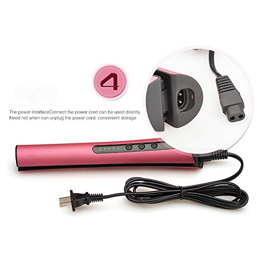 LiKin Hair Straightener Thermostat Straight Hair Detachable Power Cord Electric Splint with Base Perm Mini Hair Curler Easy to Carry