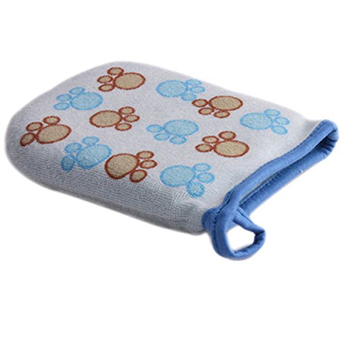 EJY Cute Cartoon Bath Gloves for Baby Baby Boys Girls Bath Sponge for Bath Time (blue feet)