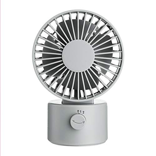 Preisvergleich Produktbild Mini-Moving-Head-Lüfter, Praktischer Desktop-Tischlüfter, 2 Windgeschwindigkeiten, Einstellbare Windrichtung, Wiederaufladbare Persönliche Kleine 1700 Mm USB-Lüfter,Gray
