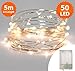 Produktbild Weihnachtsbeleuchtung, Lichterkette 50 LED warmweißen Innen beleuchtung, Warmweiß Micro String Lichter - Batteriebetrieben - 5m / 16ft Lit Länge