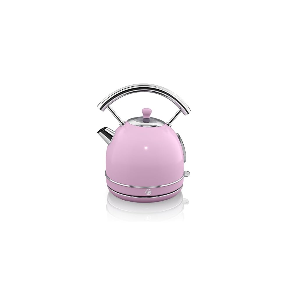 Swan SK34020PN Retro Dome Pink Kettle 1.7 Litre