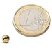 Produktbild Magnetkugel / Kugelmagnet Ø 5,0 mm Gold N40 - hält 400 g , Neodym NdFeb Supermagnet Dauermagnet
