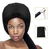 Bonnet Hair Dryer Attachment Hair Drying Soft Cap with Unique Adjustable Chin Strap for Long Haired Women