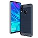 Price comparison product image AIFIVE Huawei P Smart 2019 Case, Shock Absorption Cover Soft TPU Anti Scratch Carbon Fiber Case for Huawei P Smart 2019 (Blue)