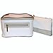 Estee Lauder luxury white faux leather make-up case and cosmetic pouch set