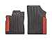 Produktbild CarFashion 268064 Silverstone | Allwettermatte CD2 | Matten vorne 2-teilig | TPE Gummimatte schwarz | Farbiger Einsatz in Gambia Rot | Auto Fußmatten Set ohne Mattenhalter
