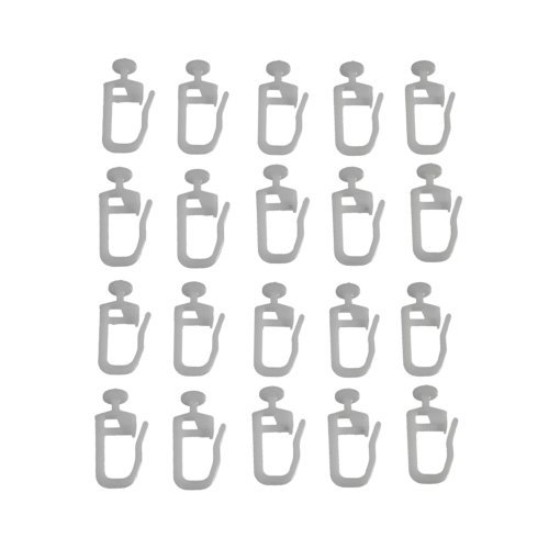 Gleiter Universal mit Faltenlegehaken, Gardinenschiene, 20 Stk