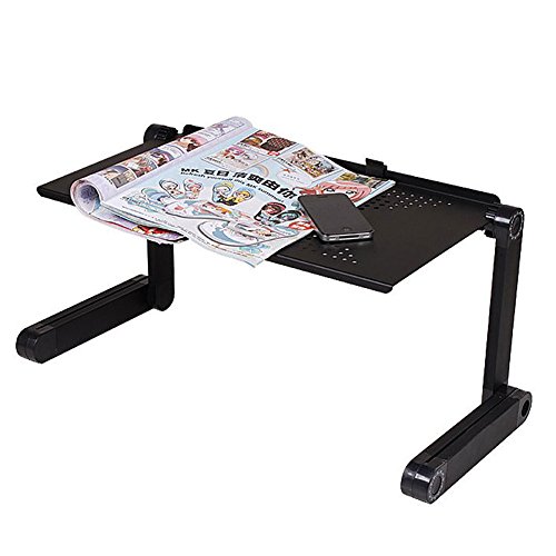 Multifunktionstisch Tragbar Höhenverstellbar und Winkelverstellbar Laptoptisch Laptopständer Betttisch NoteBooktisch Bücherständer Größe L64cm*D26cm H49cm - 4