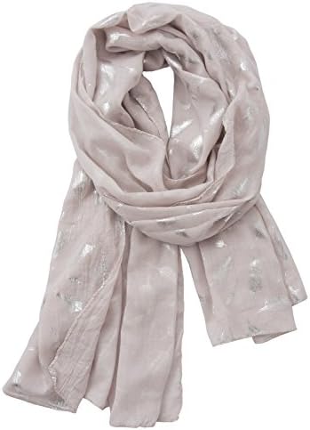 Ladies Women's Scarves Feather Print Long Scarf Winter Autumn Neck Shawl Soft Touch Warm Scarves Wrap Stole (Pink)