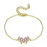 Adisaer Armketten Gold Armkette Vergoldet Damen Jahr Schmetterling Räumlich Tropfen Träne Diamant Armband Armkette Für Damen