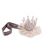 Akili(TM) 1 Piece Silver Mini Elastic Headband Baby Crown Headwear for Kids Birthday Crown