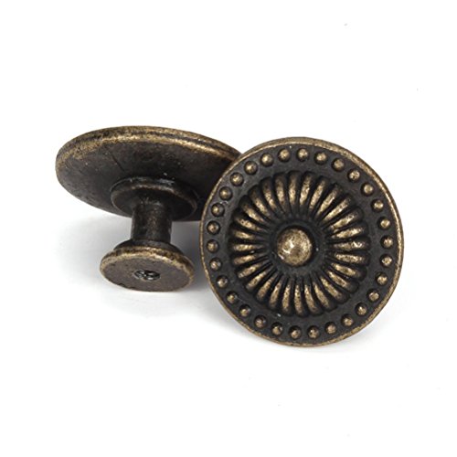 WINOMO Vintage Schrank Schublade Schrank Pull Griff Knopf 4pcs (Bronze) - 4