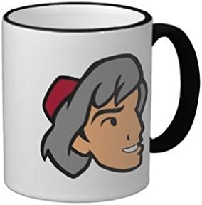 Aladdin Prince Ali Face Profile Ringer Coffee Mug,11 Ounce.