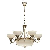 Metall: Messing, Antike Bronze; Glas: Creme