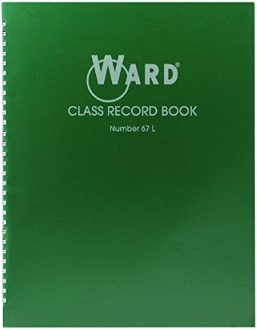 Class Record Book, 38 Students, 6-7 Week Grading, 11 x 8-1/2, Green