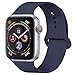 Produktbild GIPENG Für Apple Watch Armband 42mm 44mm, Soft Silikon Classic Sportarmband Ersatz Uhrenarmbänder für iWatch Series 4, Series 3, Series 2, Series 1(Mitternachtsblau, 42SM)