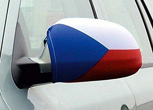 Sportfanshop24 - Bandera de la República Checa para Espejos retrovisores, 1 par, para Coche o Coche