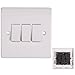 Price comparison product image POWERSTAR white finish electric light switch socket electrical wall plug 10A 13A switches (3 Gang 1 Way)