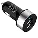 Produktbild Mini Dual USB Auto Ladegerät 5 V 3,1 A/15 W hohe-Geschwindigkeit für iPhone 5S/5C, iPad/Mini, Galaxy S4/S3/Note 2/3, Nexus, iPod, Android Geräte All, All iPhones, Smartphones & Tablets mit Archivtasche - Schwarz