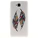 Produktbild Huawei Honor Play 5X / Enjoy 5 / Y6 Pro Hülle, Hozor Gemaltes Muster Transparent Kante Silikonhülle Ultra Slim Weich TPU Silikon Kratzfeste Handyhülle Schutz Case Backcover - Zwei Federn