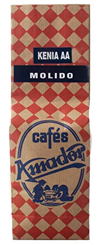 Cafés AMADOR - Café MOLIDO MEDIO Natural Arábica - KENIA AA (Molienda para Cafetera de Filtro) (250g)