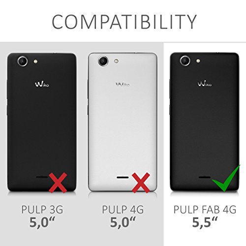 kwmobile Funda para Wiko Pulp Fab 4G  5 5   - Carcasa Protectora de  TPU  para m  vil - Cover  Trasero  en  Transparente 