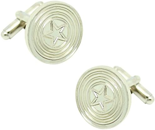 MasGemelos – Cufflinks Captain America Silver Cufflinks