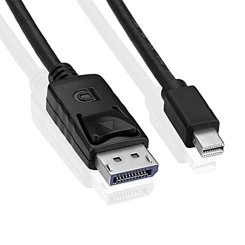 SIENOC Mini DP Displayport auf zu to Displayport DP Kabel Stecker 1,8 m schwarz für MacBook Pro Air iMac, Mac Mini und Mac Pro-Desktops