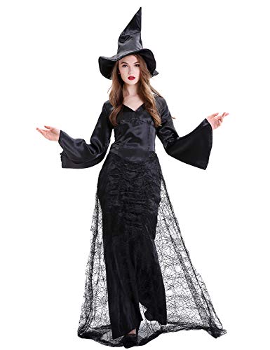 XINSH Disfraz Halloween Bruja Mujer Costume Cosplay Adulto para Carnaval Navidad Fiesta