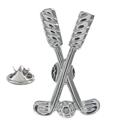 Preisvergleich Produktbild Gekreuzte Golfschläger Metall-Pin Badge