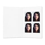 Paßbildmappe mit 4-er Polaroid weiß matt