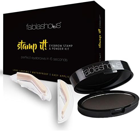Fablashous Stamp It Eyebrow Stamp &amp; Powder Kit Long Lasting Waterproof Easy Application (Light Brown)