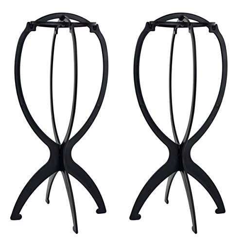 SUMERSHA Perücke-Standplatz beweglicher Perücke-Standplatz, Perücke Trockner 6 Stück (Schwarz) - 4