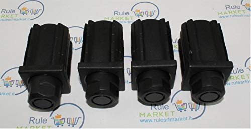 Patas regulables de plástico de 30 mm de diámetro para tubular de 40 x 40 mm, kit n.º 4