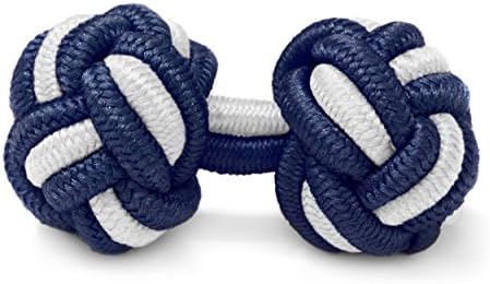 Silk Cufflinks for Men Women Knotted Elastic Rope Nylon Textile Fabric Studs Cuff - Suitable for Wedding Groom Best Man