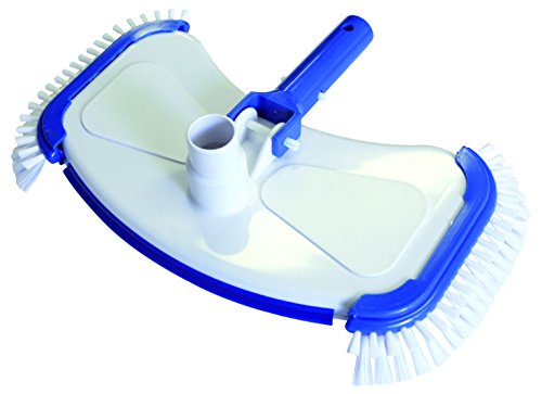 Steinbach Poolreinigung Bodensauger De Luxe mit seitlichen Bürsten, Schlauchanschluss Durchmesser˜˜ 32 / 38 mm für Teleskopstange, weiß