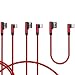 Produktbild TECHGEAR USB C Kabel, [3 Stück] USB Type C 90 Grad Rechter Winkel Schnellladekabel Reversibel Kabel passt Huawei P30, Moto G7, Samsung S10 S9 A20e A40 A50 A70, GoPro 6, Pixel 3, OnePlus 7 usw -Rot