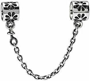 SOLID STERLING SILVER 925 Safety chain for Pandora & Similar style charm bracelets. Supplied in Gift bag.