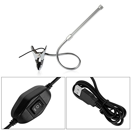 Eastlion Flexible Augenschutz LED Leselicht 6W 180 LED Clip Leuchten Leselampe am Bett Startseite Dimmbare Tabelle USB Augenpflege Klemmlampe Warmweiß - 6