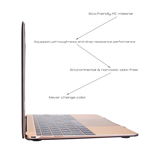 Macbook Hülle, dizauL ®Elegantes und leichtes Cover Ultra Dünn Schutz Hülle Case Cover Schutzabdeckung Hardcase Notebook Hülle Hartschale Etui für 2015 Apple NEW MACBOOK 12 “ in schwarz - 4