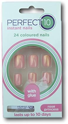 Pefect 10 Instant False Nails - Rose Princess Pale Pink (24 Nails)