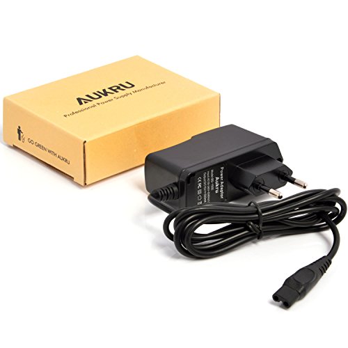Aukru 220V Netzteil Ladegerät Ladekabel 7.5W (15V/0.5A) für Philips Rasierer der HQ-, HS-, RQ-, AT-, PT-Serie , Philips PT860/16 ,AT750, AT751, AT752, AT753, AT890, AT891, AT893, AT940 wie HQ8505, CRP136-Schwarz - 3