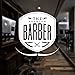 Produktbild lyclff Friseur Aufkleber Hacken Brot Aufkleber Haarschnitt Rasierer Poster Vinyl Wandkunst Aufkleber Decor Windows Dekoration Wandbild 160 * 160 cm