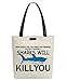 Produktbild S.CHU Damen Canvas Shopper Shark Will Kill You Schultertaschen Handtaschen