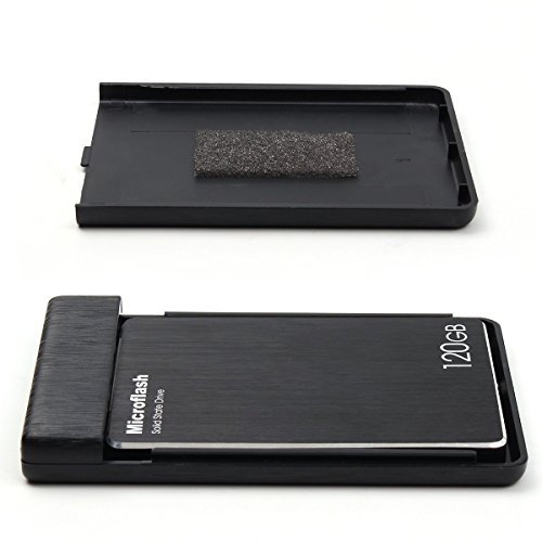 Salcar USB 3.0 Externes festplatten Gehäuse für 2.5 zoll SATA SSD HDD mit USB3.0 Kabel Werkzeuglose HDD Installation Tool-free, Schwarz - 3