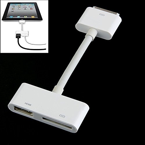 Price comparison product image REALMAX® iPad to HDMI TV AV HD Video Adapter for 30 Pin cable Dock to iPad 2 3 iPhone 4 4S iPod Touch 4G IOS 8 9